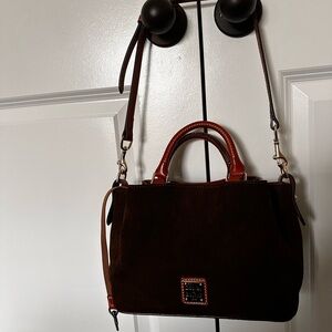 Elegant Brown Suede Handbag